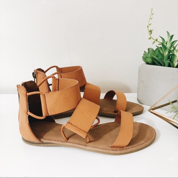 Tan Ankle Strap Sandals - Picture 4 of 5